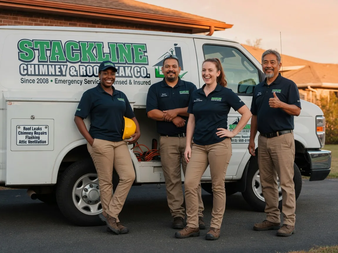 Chimney flashing repair company in Quinton, OK